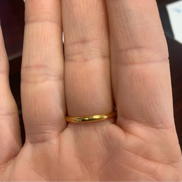 Avon “Eternal Luster” Goldtone  faux Pearl Ring size 9 NIB 1989 - Picture 5 of 7